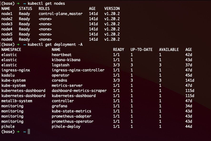 Kubernetes kubectl Screenshot